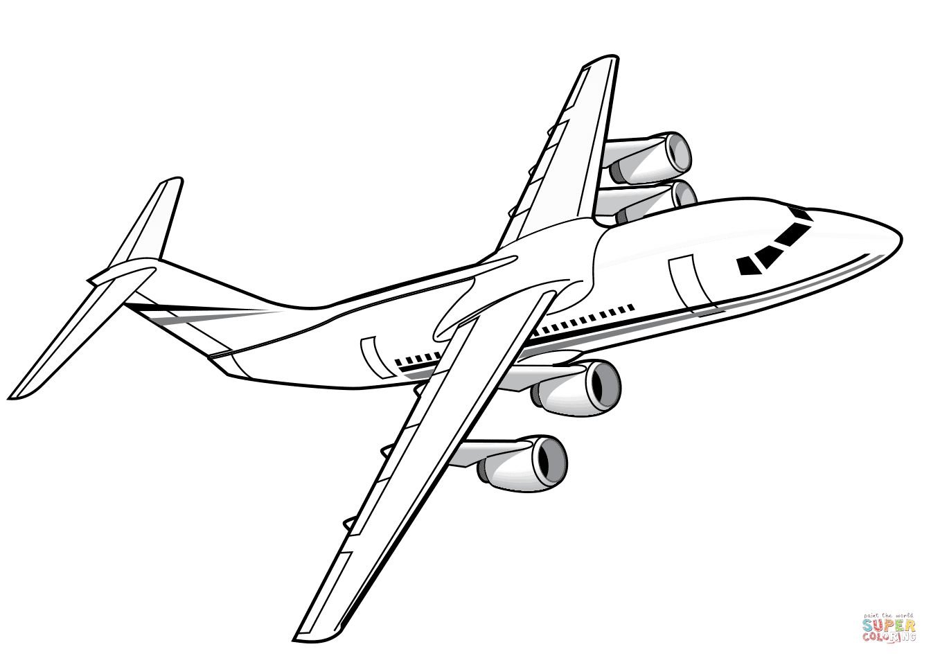 英国航空航天146客机简笔画