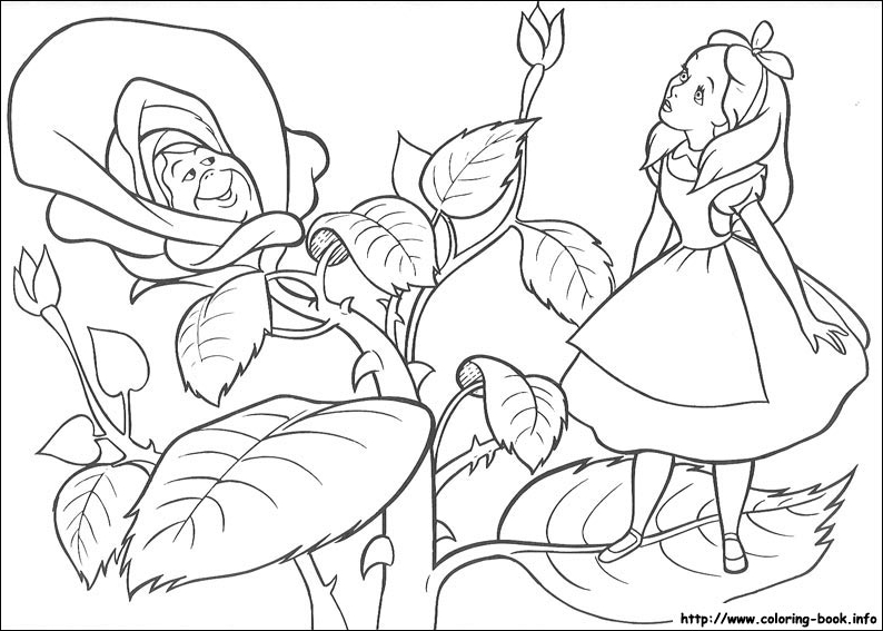 爱丽丝梦游仙境简笔画图片-2