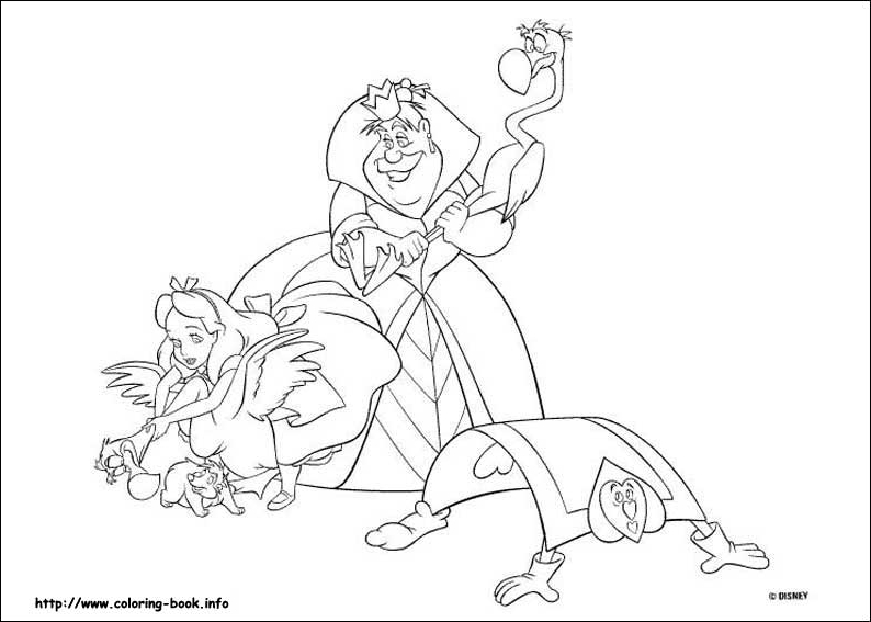 爱丽丝梦游仙境填色图片-3