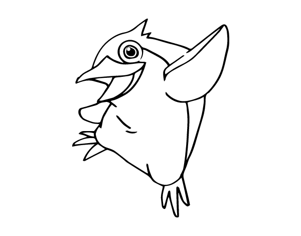 小蓝企鹅简笔画