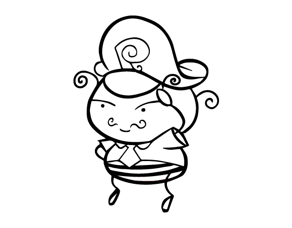 警用蜜蜂简笔画