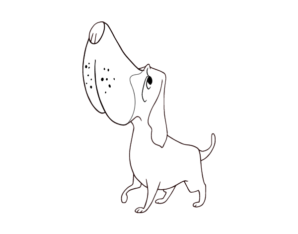 巴塞特猎犬涂色画