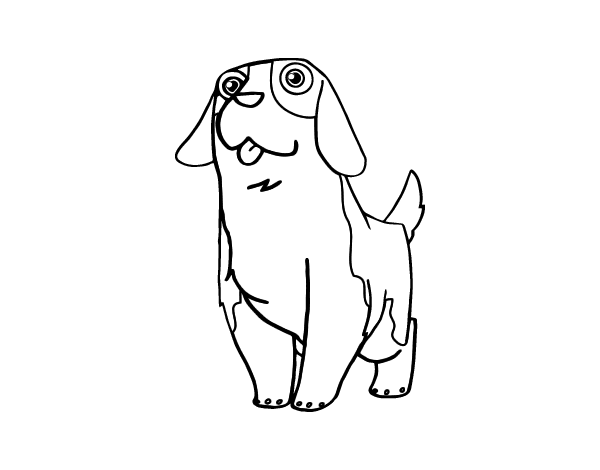 圣伯纳德犬简笔画