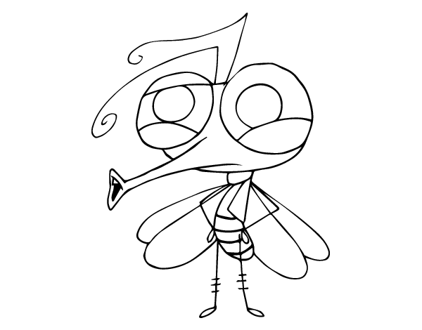 普通蚊子简笔画