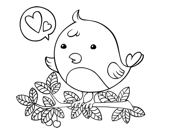 小鸟的简笔画面