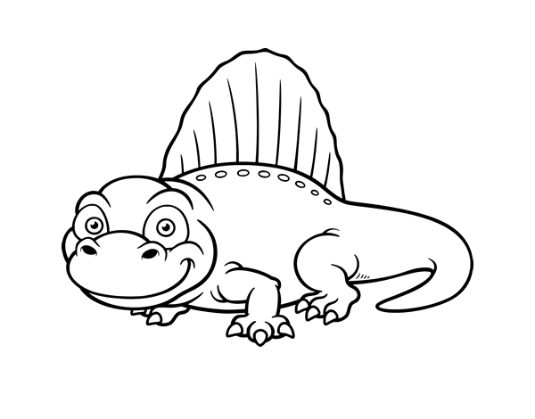 兽脚类恐龙线稿图片