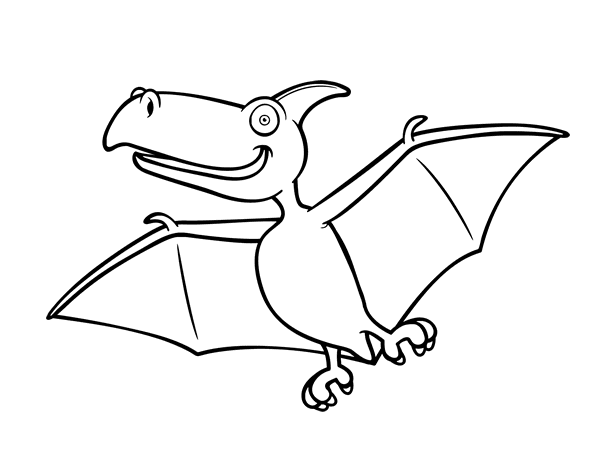 翼手龙线稿图片