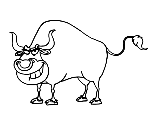 邪恶的公牛线稿图片