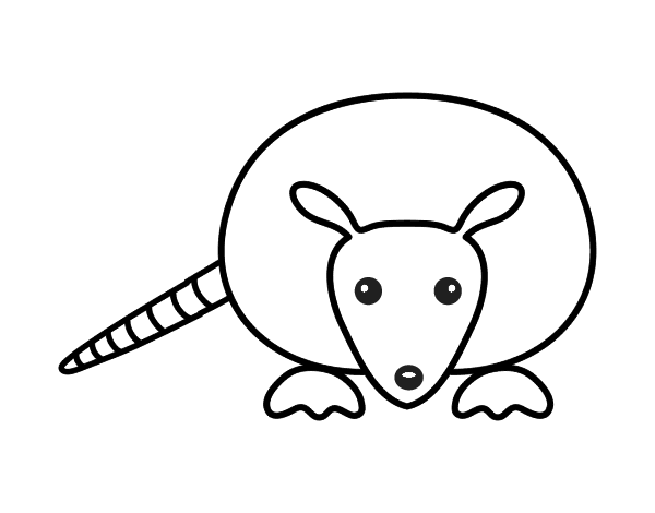犰狳幼崽线稿图片