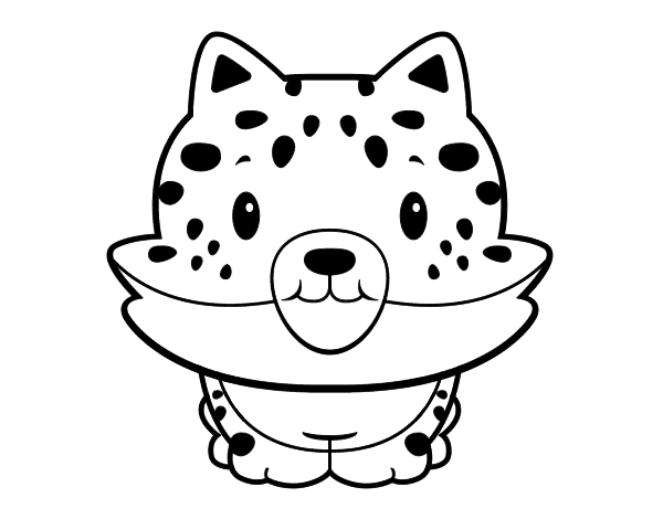 猎豹幼崽线稿图片