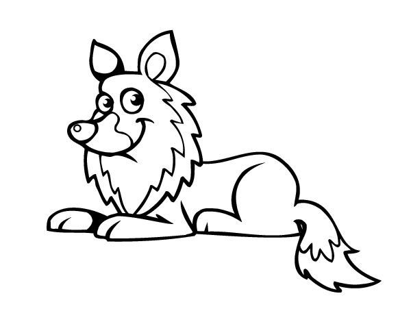 牧羊犬的简笔画