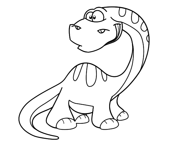 幼年双目动物线稿图片