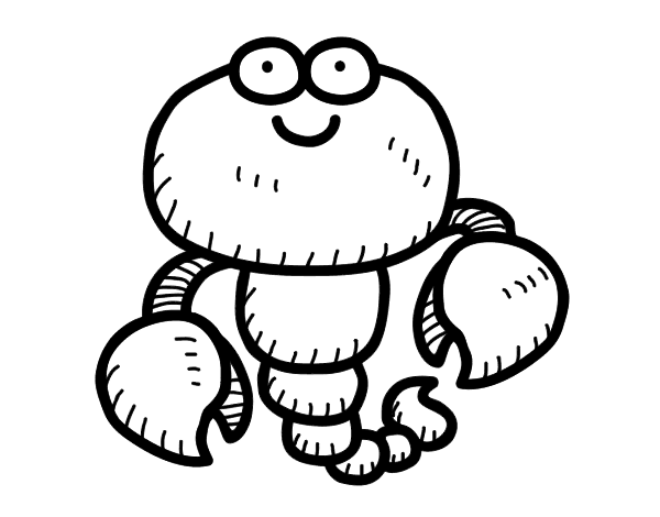 小蝎子线稿图片