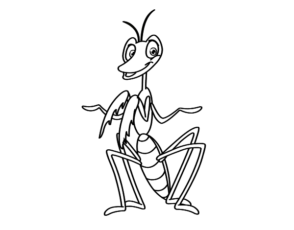 快乐的蟋蟀线稿图片