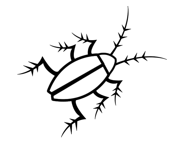 黑蟑螂线稿图片