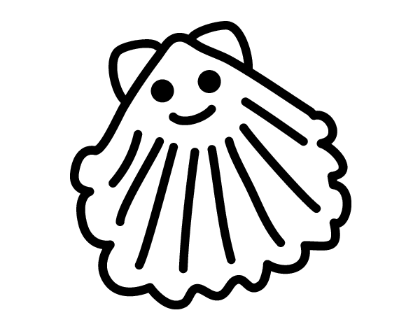 快乐蛤蜊线稿图片