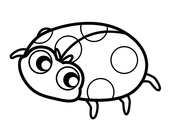 快乐瓢虫线稿图片