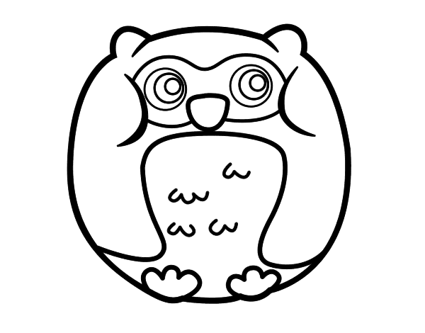 猫头鹰线稿图片