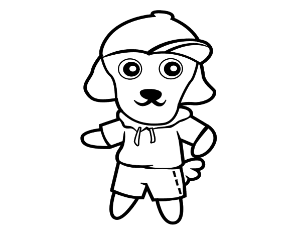 侦察犬的简笔画