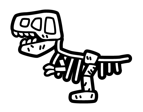 恐龙化石的简笔画