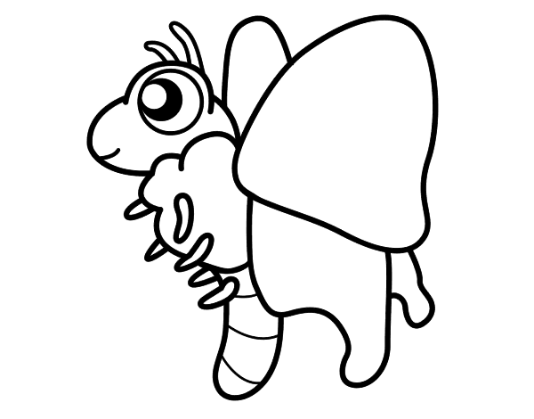 趣味蝴蝶线稿图片