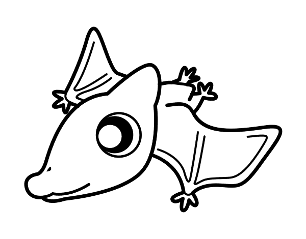 翼手龙宝宝线稿图片