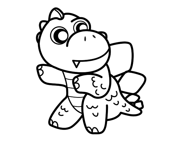 恐龙剑龙线稿图片