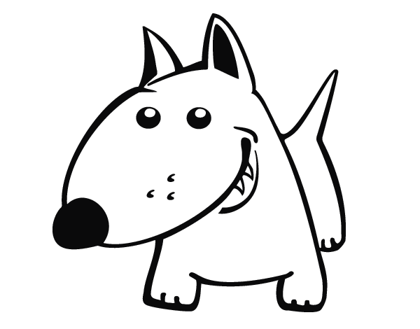 小狗线稿图片