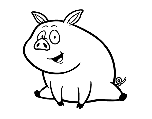 猪的涂色画