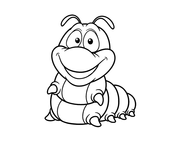 毛毛虫简笔画