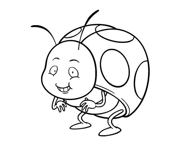 微笑的瓢虫简笔画