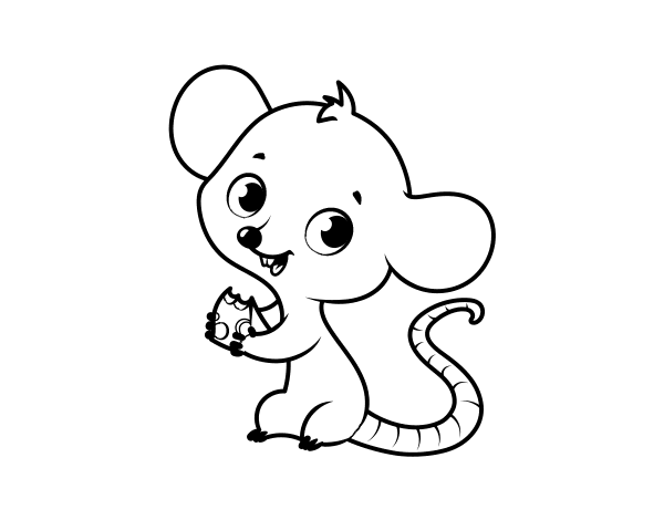 小老鼠涂色画