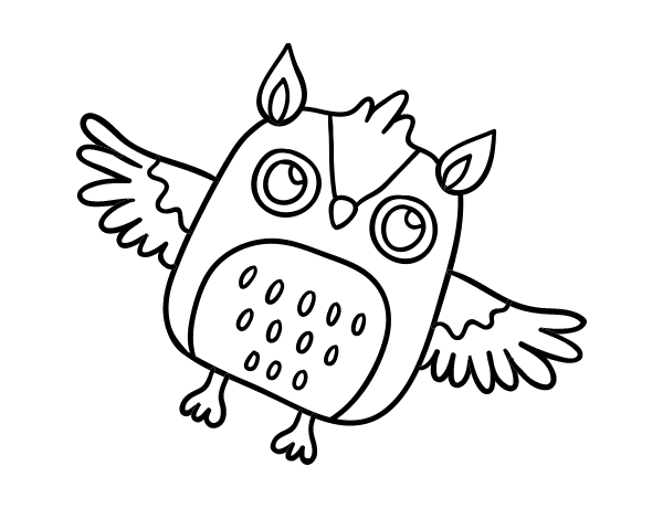 万圣节猫头鹰简笔画