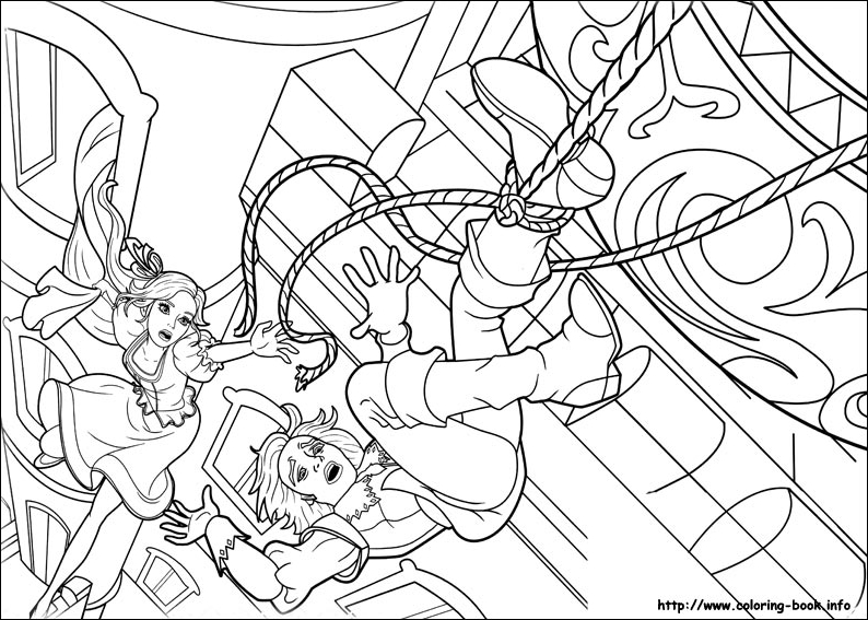 芭比娃娃和三个火枪手线稿图片-6