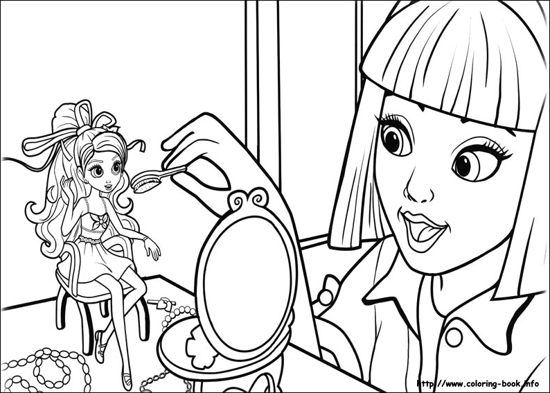 芭比之花仙子填色图片-3