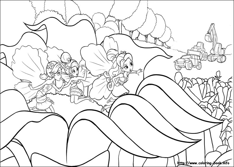 芭比之花仙子线稿图片-1