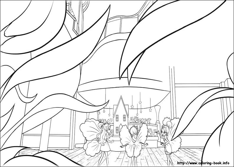 芭比之拇指姑娘线稿图片-1