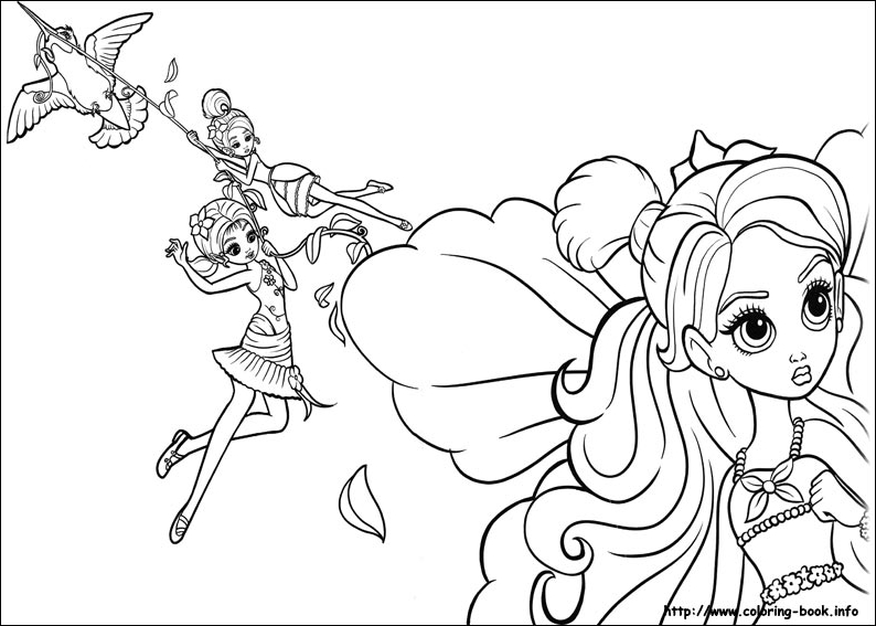 芭比之花仙子简笔画图片-1