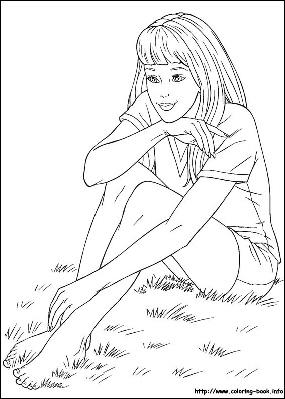 芭比公主填色图片-7