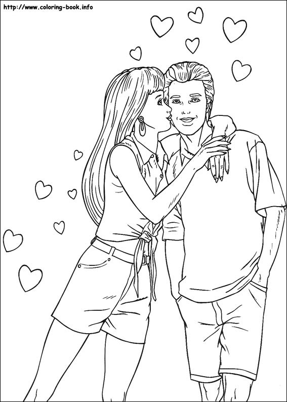 芭比公主线稿图片-4