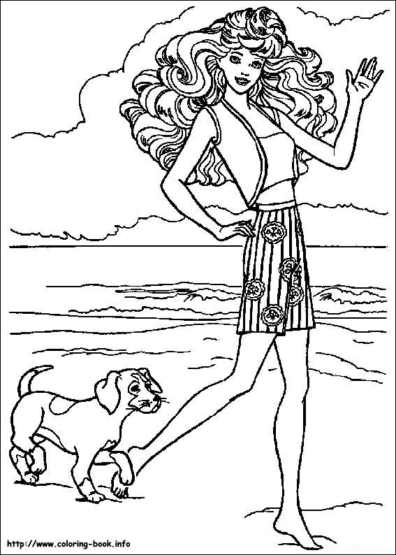 芭比娃娃线稿图片-10