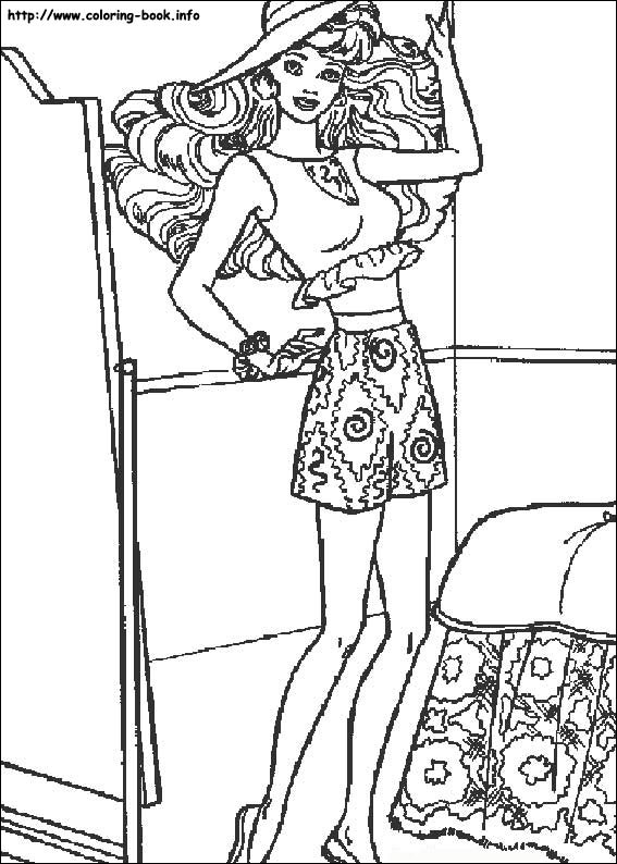 芭比娃娃线稿图片-11