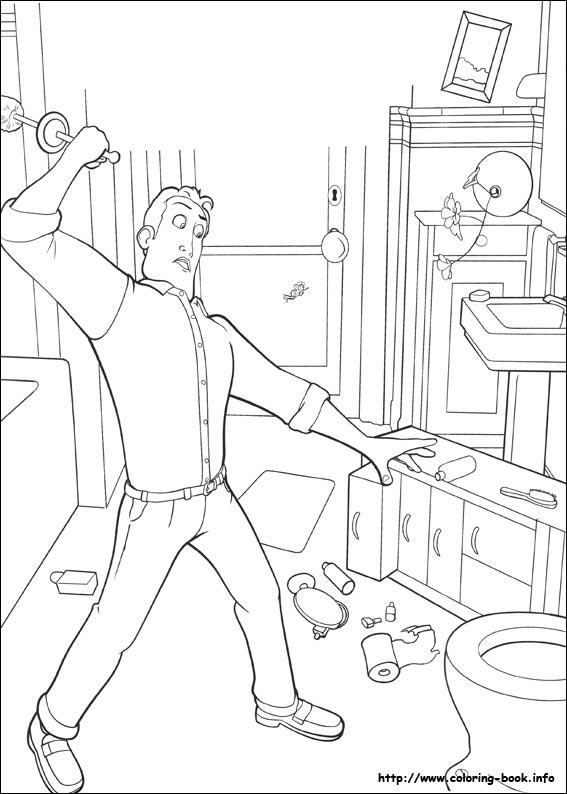 蜜蜂总动员线稿图片-6