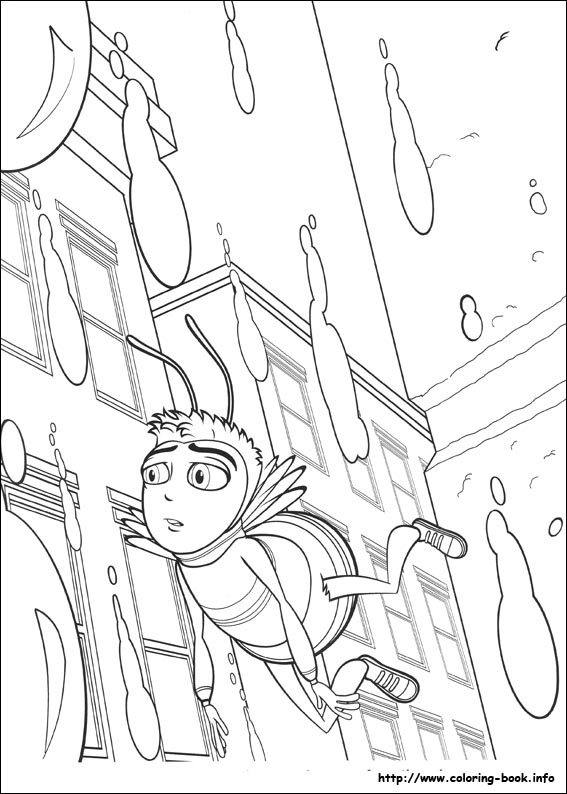 蜜蜂总动员线稿图片-1