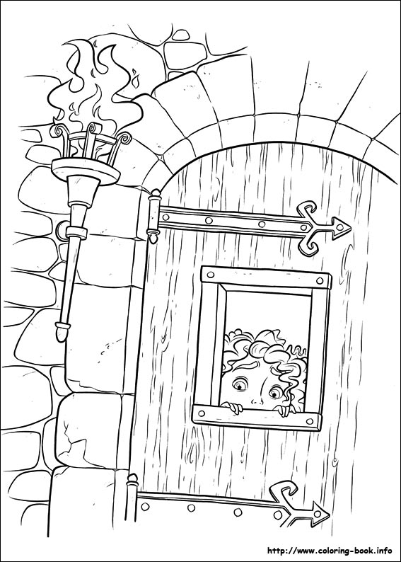 勇敢传说填色图片