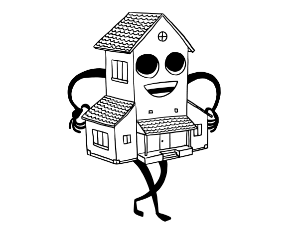 漂亮的房子简笔画图片