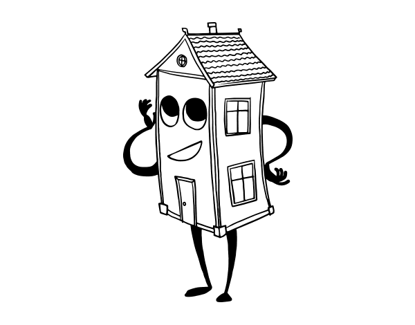 迷人的房屋简笔画图片