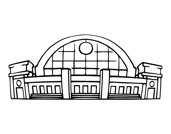 火车站简笔画图片