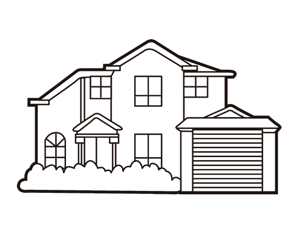 独栋房子简笔画图片