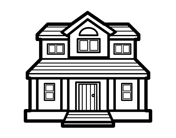 维多利亚式房屋简笔画图片